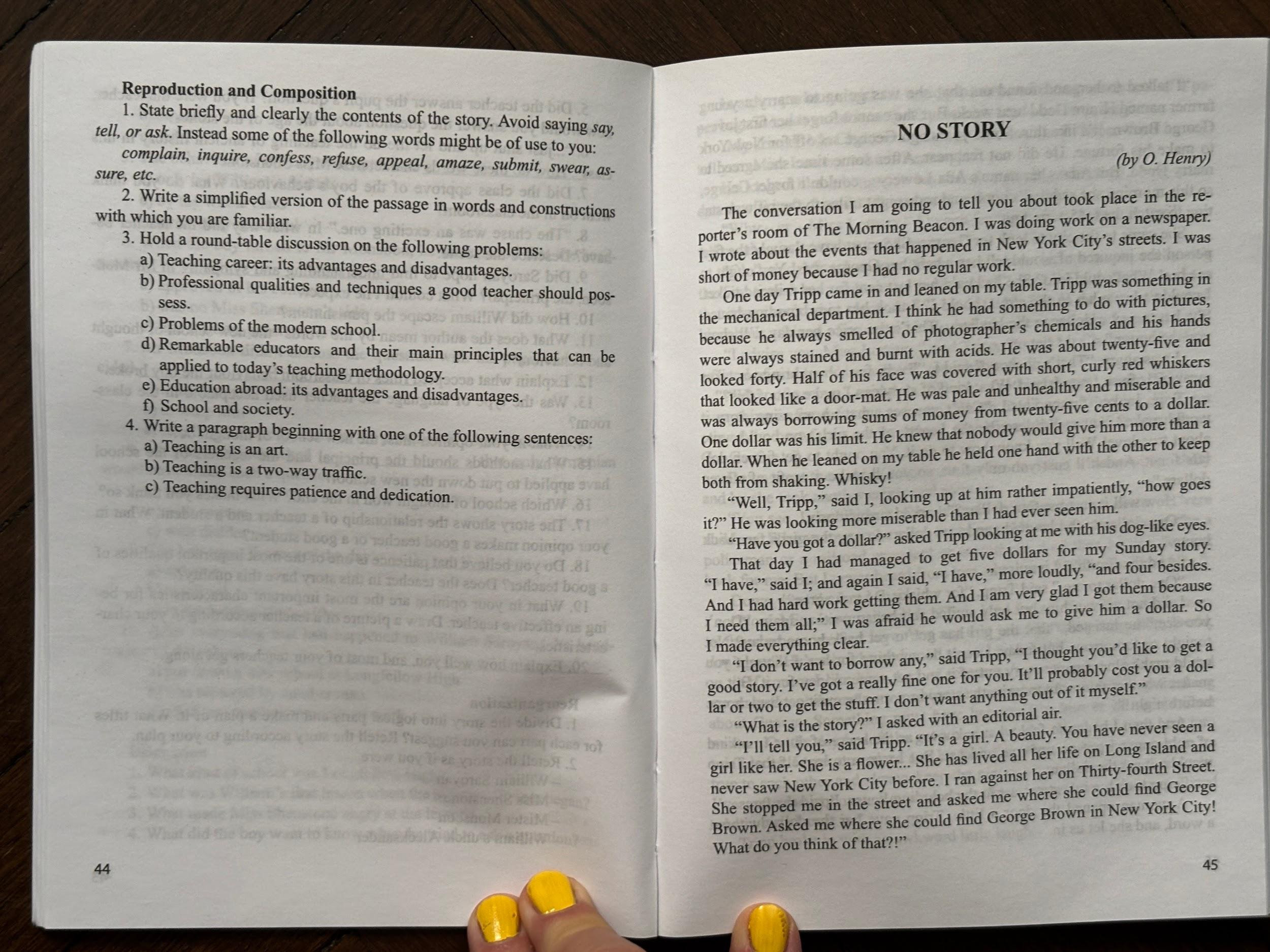 Homereading from Nova Knyha: Selected Stories of English and American Writers